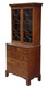 Antique fine quality Georgian revival mahogany glazed bookcase on chest