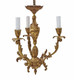Antique vintage 3 lamp / arm ormolu brass chandelier FREE DELIVERY