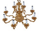 Large vintage 8 lamp/arm ormolu brass chandelier antique FREE DELIVERY