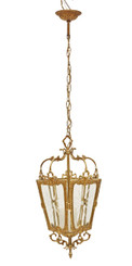 Antique Vintage 3 lamp ormolu brass hall lantern FREE DELIVERY