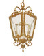 Antique Vintage 3 lamp ormolu brass hall lantern FREE DELIVERY