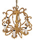 Antique Vintage 6 lamp / arm ormolu brass bird cage chandelier FREE DELIVERY
