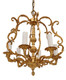 Antique Vintage 6 lamp / arm ormolu brass bird cage chandelier FREE DELIVERY