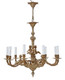 Large antique vintage ormolu brass 9 arm/lamp chandelier FREE DELIVERY