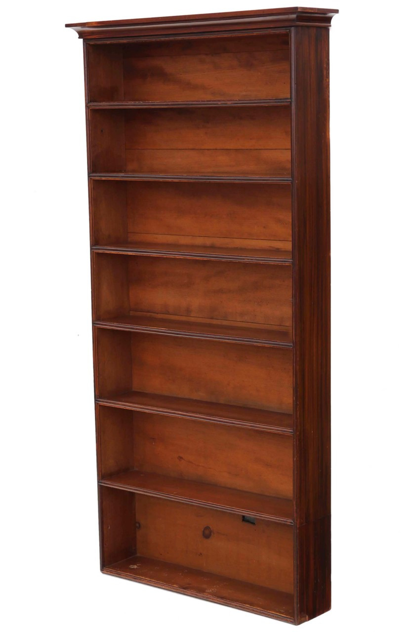 Antique Quality Victorian C1870 And Later Tall Mahogany Bookcase