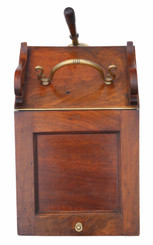Antique quality Victorian mahogany coal scuttle box or cabinet C1850