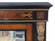 Antique fine quality amboyna and ebonised 2-part pier display cabinet Aesthetic