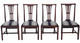 Antique quality set of 4 Victorian C1900 mahogany dining chairs