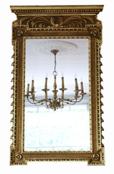 Antique large rare fine quality gilt overmantle or wall mirror C1900