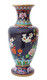 Antique large early-20th Century Oriental cloisonne vase