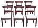 Antique fine C1850 quality set of 6 Victorian mahogany dining chairs