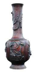 Antique fine quality Meiji period Japanese bronze vase