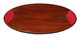 Antique quality inlaid mahogany oval serving tea tray C1915