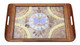 Antique fine quality inlaid tunbridge ware butterfly serving tray C1920