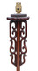 Antique quality adjustable height Chinese decorative mahogany standard reading lamp C1920