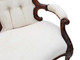 Antique fine quality Victorian C1860 walnut chaise longue or conversation sofa