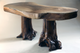 One off fine quality artist created coffee table with an English walnut top