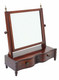 Antique quality Regency C1825 mahogany serpentine dressing table swing mirror