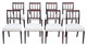 Antique fine quality set of 8 Georgian mahogany dining chairs C1810