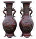 Antique very large pair of fine quality Japanese bronze vases C1910 Meiji Period