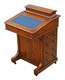 Antique quality Victorian inlaid walnut davenport writing table desk C1880