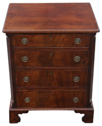 Antique small Georgian early 19th Century mahogany chest of drawers