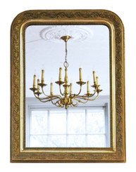 Antique rare large fine quality 19th Century gilt overmantle or wall mirror