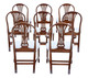 Antique fine quality set of 8 (6 + 2) Georgian revival mahogany dining chairs
