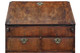 Antique Georgian early 18th Century cross banded walnut bureau desk writing table