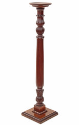 Antique Victorian mahogany torchiere plant jardinere candle stand pedestal