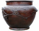 Antique Oriental Japanese large fine quality bronze bowl planter jardinière censor Meiji Period 19th Century