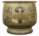 Antique vintage Oriental Japanese large bronze bowl planter jardinière C1925