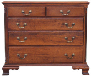 Antique heavy quality Georgian oak chest of drawers reproduction 