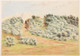 Antique 19C Victorian watercolour landscape painting Seathorne Lincolnshire FREE DELIVERY