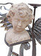 Antique large mixed metal contemporary statue work of art angel candelabra
