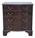 Antique quality Georgian revival small mahogany serpentine chest of drawers