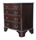 Antique quality Georgian revival small mahogany serpentine chest of drawers