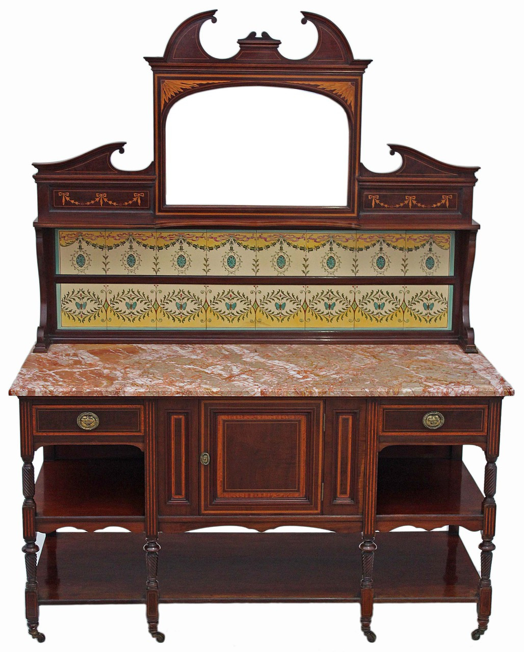 Antique large Maple and Co mahogany marble washstand or ...