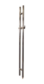 Pro-Line Series: 60" Locking Ladder Pull Handle - Back-to-Back, Polished US32/629 Finish, 316 Exterior Grade Stainless Steel Alloy