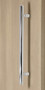 Product Image Pro-Line Series: Ladder Pull Handle with Floating Necked Posts - Back-to-Back, Polished US32/629 Finish, 304 Grade Stainless Steel Alloy