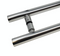 Product Image 3 Pro-Line Series: Ladder Pull Handle with Floating Necked Posts - Back-to-Back, Polished US32/629 Finish, 304 Grade Stainless Steel Alloy