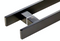 Close-up  Flat Bar Ladder Pull Handle - Back-to-Back (Matte Black Powder Coated Stainless Steel Finish)