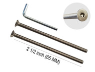 Standard M8 x 80mm Screws, 2 pack, Stainless Steel, Suitable for 1-1/4" up to 1-3/4" thick door