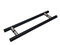 Product Image Pro-Line Series: Ladder Pull Handle - Back-to-Back, Matte Black Powder Coated / Brushed Satin Posts, 304 Grade Stainless Steel Alloy