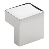 Square Knob - For Closets Doors - 1" Square - For Wood Doors (Polished Stainless Steel Finish)