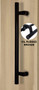 Pro-Line Series: Pro-Line Series: PostMount Offset Pull Handle - Back-to-Back, Oil Rubbed Bronze Finish, 316 Exterior Grade Stainless Steel Alloy - Back-to-Back, Matte Bronze Powder Coated Finish, 316 Exterior Grade Stainless Steel Alloy