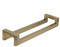 Pro-Line Series: 45º Offset 1.5" x 1" Rectangular Pull Handle - Back-to-Back, Brushed Satin Brass Finish, 316 Exterior Grade Stainless Steel Alloy