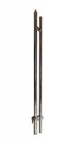 Pro-Line Series: 60" Upward Locking Ladder Pull Handle - Back-to-Back, Polished US32/629 Finish, 316 Exterior Grade Stainless Steel Alloy