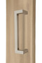 Pro-Line Series: 45º Offset 1" x 1" Square Pull Handle - Back-to-Back, Brushed Satin US32D/630 Finish, 316 Exterior Grade Stainless Steel Alloy