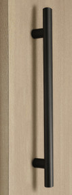 Pro-Line Series: One Sided Ladder Pull Handle, Matte Black Powder Coated Finish, 304 Grade Stainless Steel Alloy